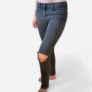 Hollister Gray Skinny Jeans with Distressed Details